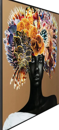 KARE Gerahmtes Bild Flower Hair 120x120cm