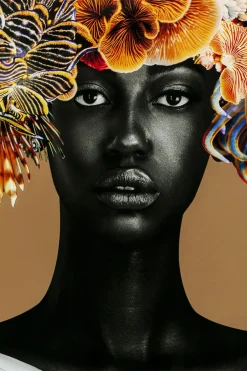 KARE Gerahmtes Bild Flower Hair 120x120cm