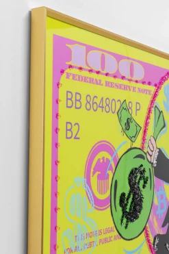 KARE Gerahmtes Bild Graffiti Money 70x160cm