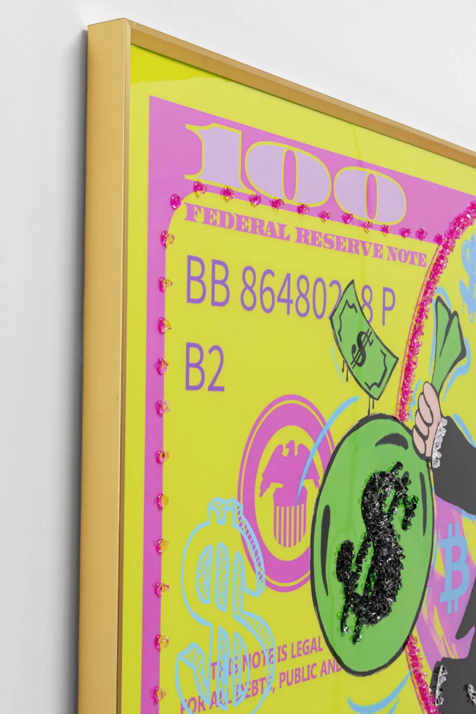 KARE Gerahmtes Bild Graffiti Money 70x160cm