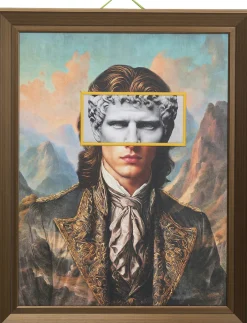 KARE Gerahmtes Bild LED Art Gentleman 80x100cm