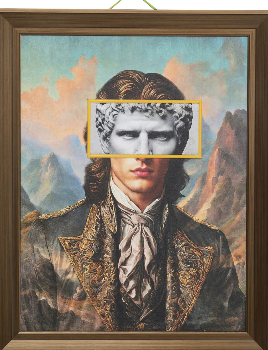 KARE Gerahmtes Bild LED Art Gentleman 80x100cm