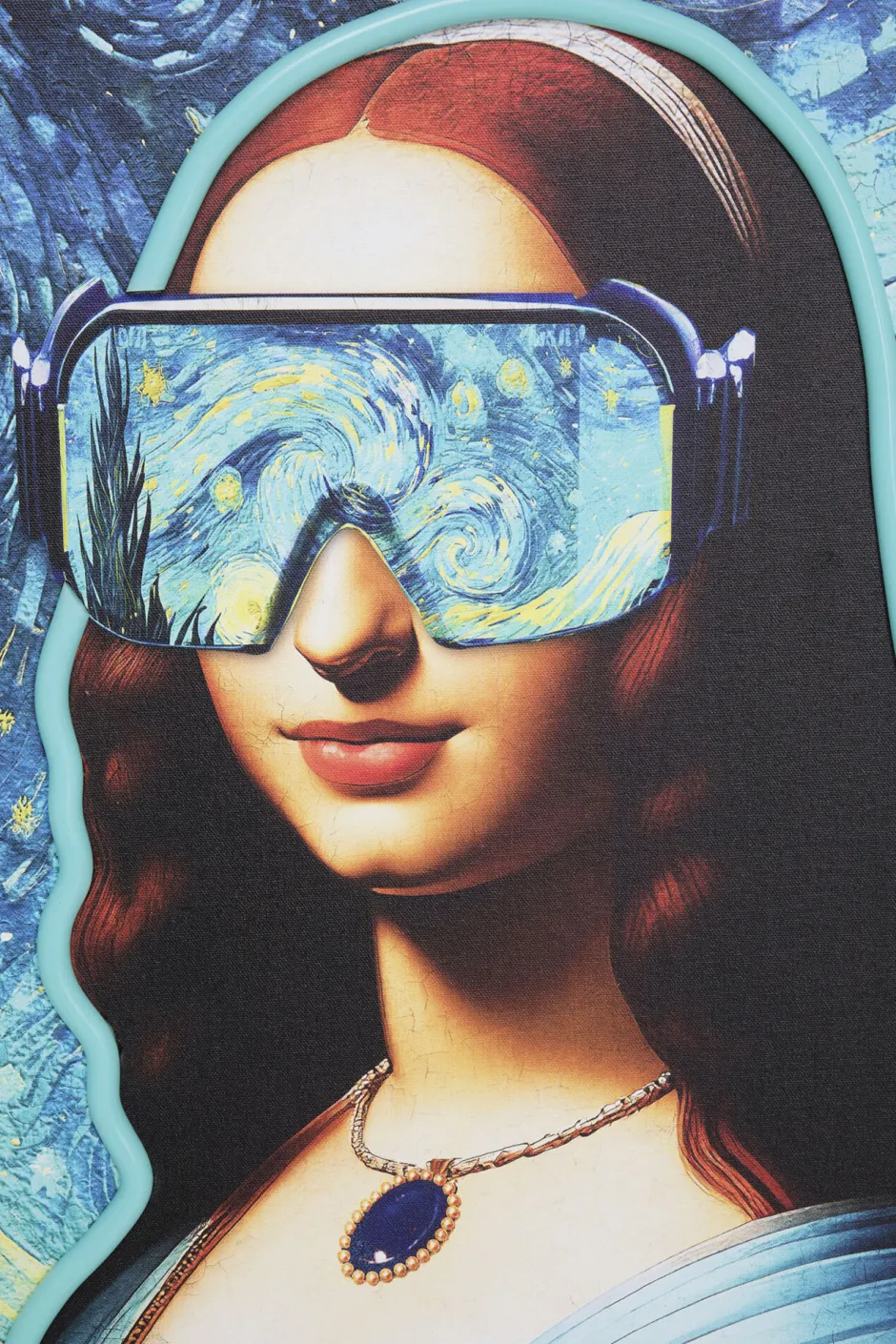 KARE Gerahmtes Bild LED Art Lady 80x100cm