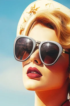 KARE Gerahmtes Bild LED Jetset Pose Lady 120x80cm