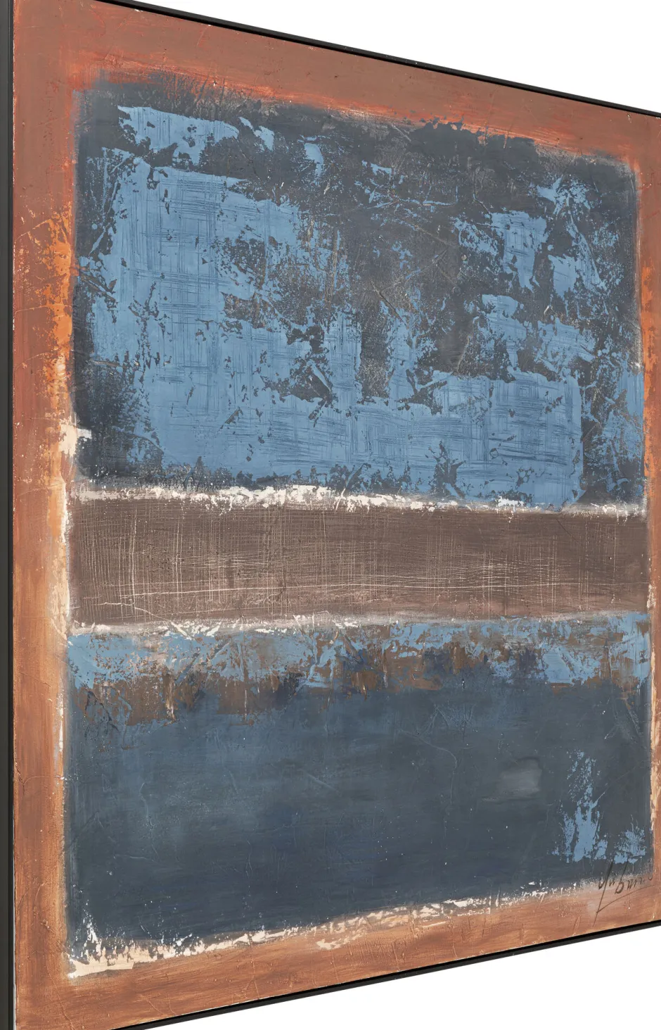 KARE Gerahmtes Bild Silence Blau 120x120cm