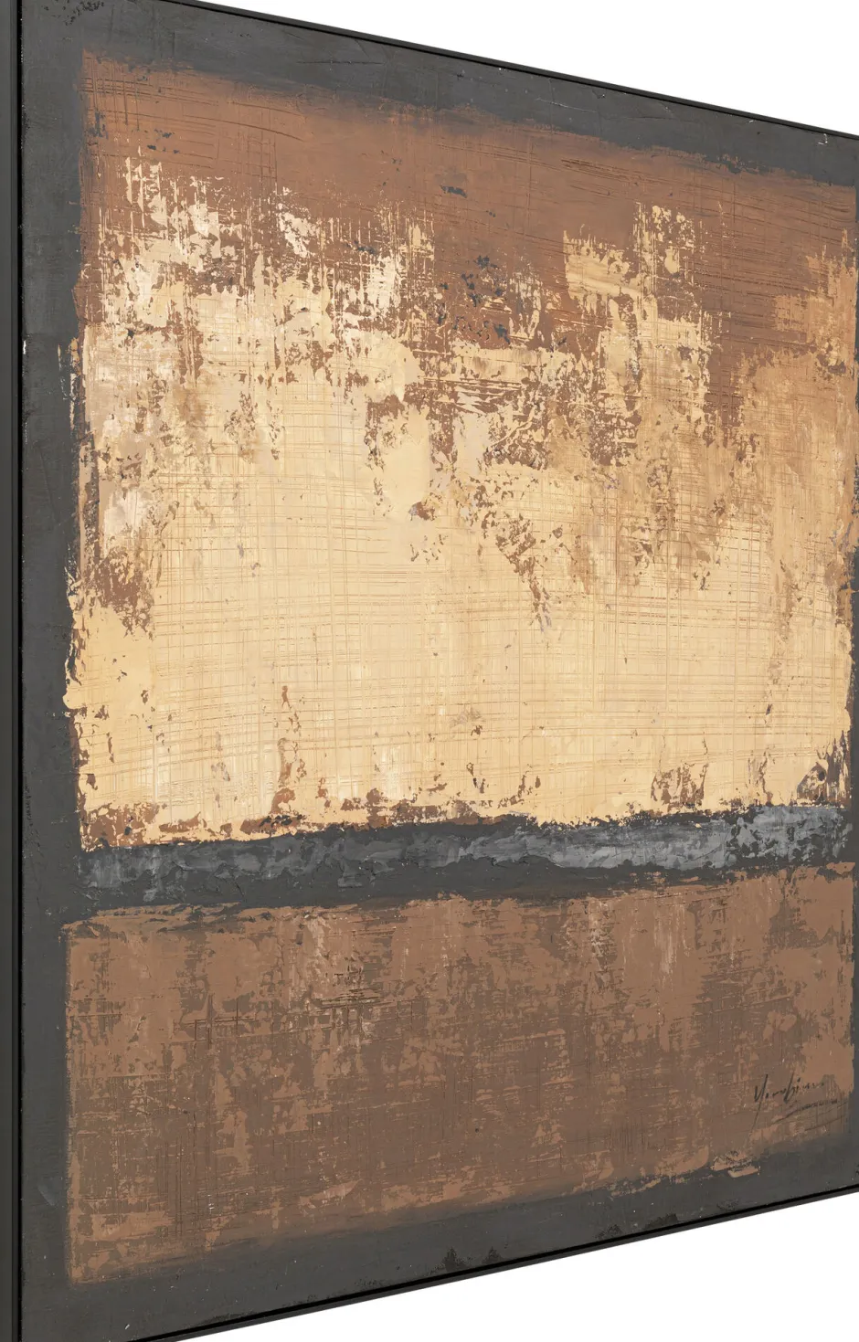 KARE Gerahmtes Bild Silence Braun 120x120cm