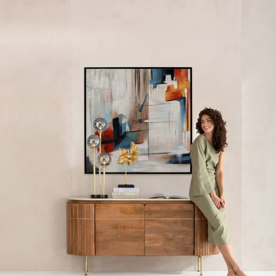 KARE Gerahmtes Bild Visione Obliquo 100x100cm