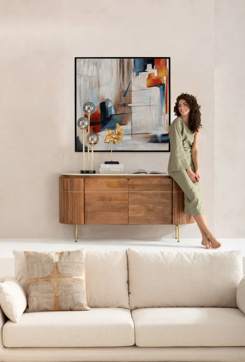 KARE Gerahmtes Bild Visione Obliquo 100x100cm