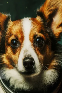 KARE Glasbild Astronauts Dogs 80x60cm