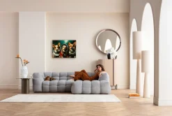 KARE Glasbild Astronauts Dogs 80x60cm