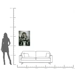 KARE Glasbild Bath Lion 60x80cm