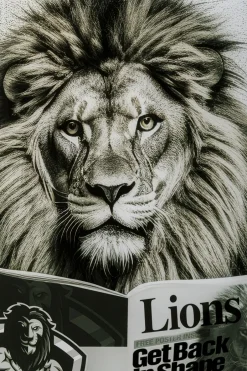 KARE Glasbild Bath Lion 60x80cm