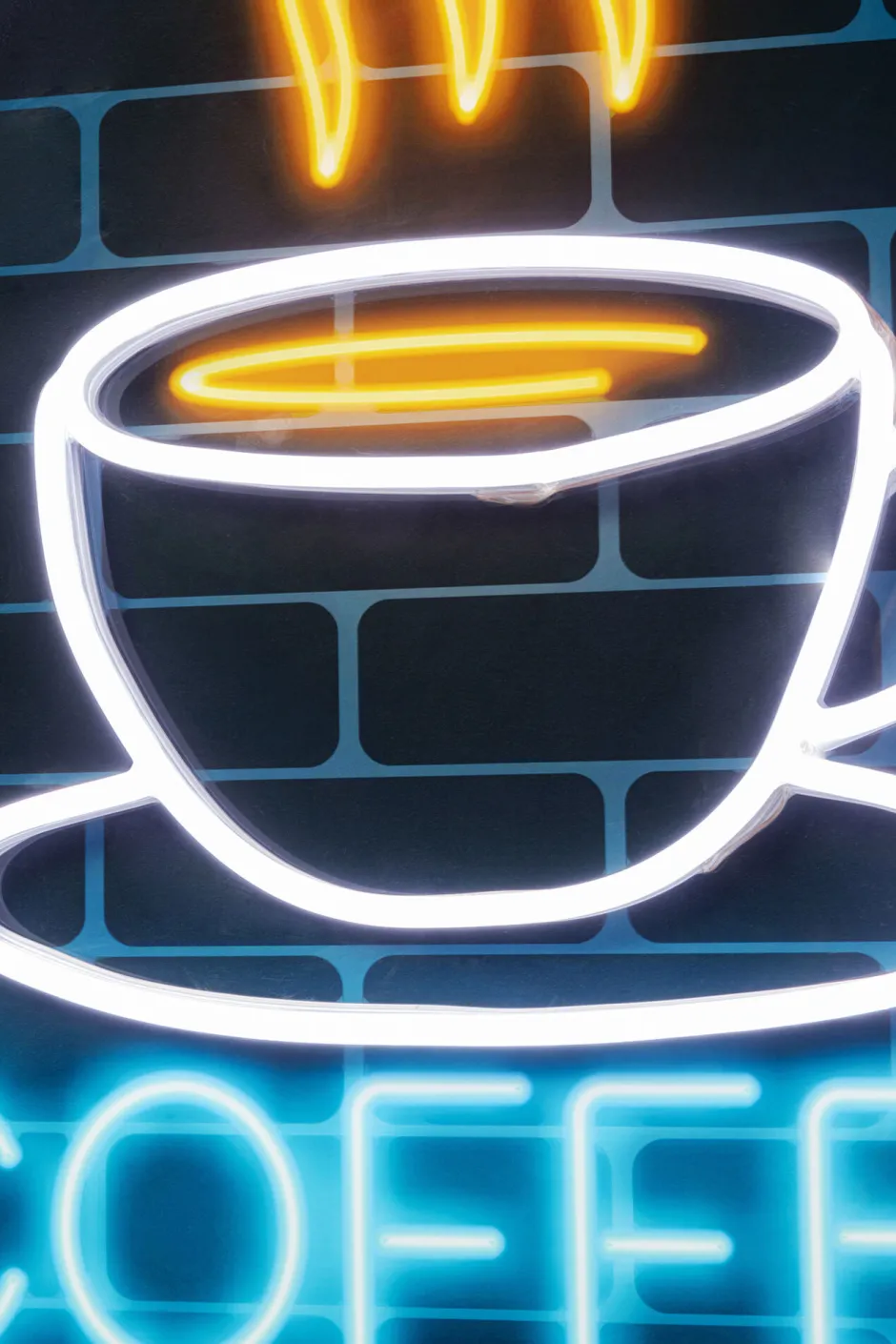 KARE Glasbild Coffee LED 80x80cm