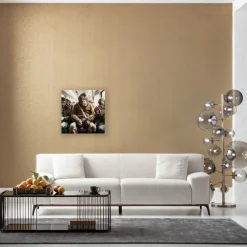 KARE Glasbild Commuter Monkey 60x60cm