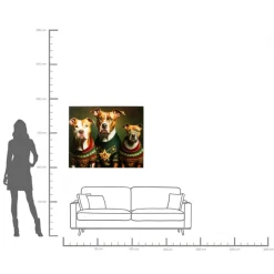 KARE Glasbild Dog Familiy 110x90cm