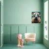 KARE Glasbild Fashion Dog 60x80cm