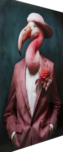 KARE Glasbild Mister Flamingo 120x160cm