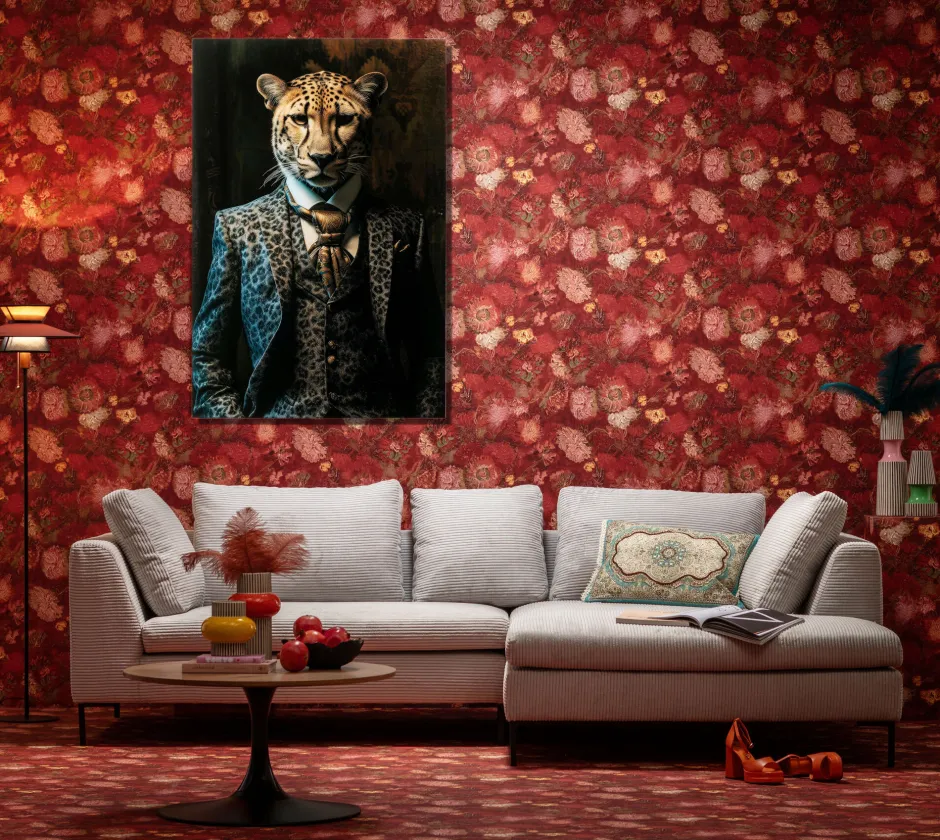 KARE Glasbild Mister Leo 100x150cm