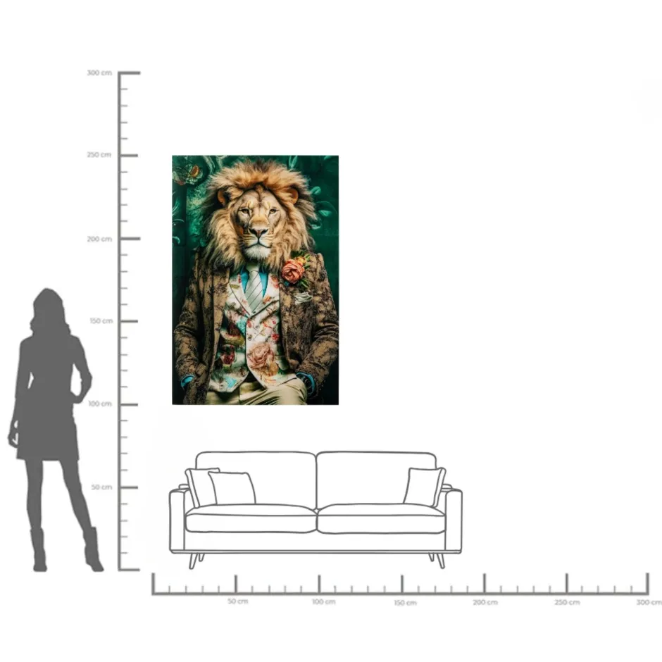 KARE Glasbild Mister Lion 150x100cm
