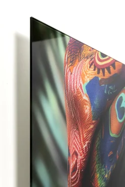 KARE Glasbild Muse Peacock 100x100cm