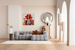 KARE Glasbild Muse Posh 100x100cm