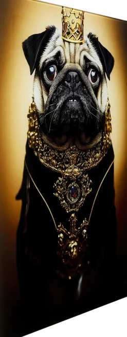 KARE Glasbild Prince Pug 40x60cm