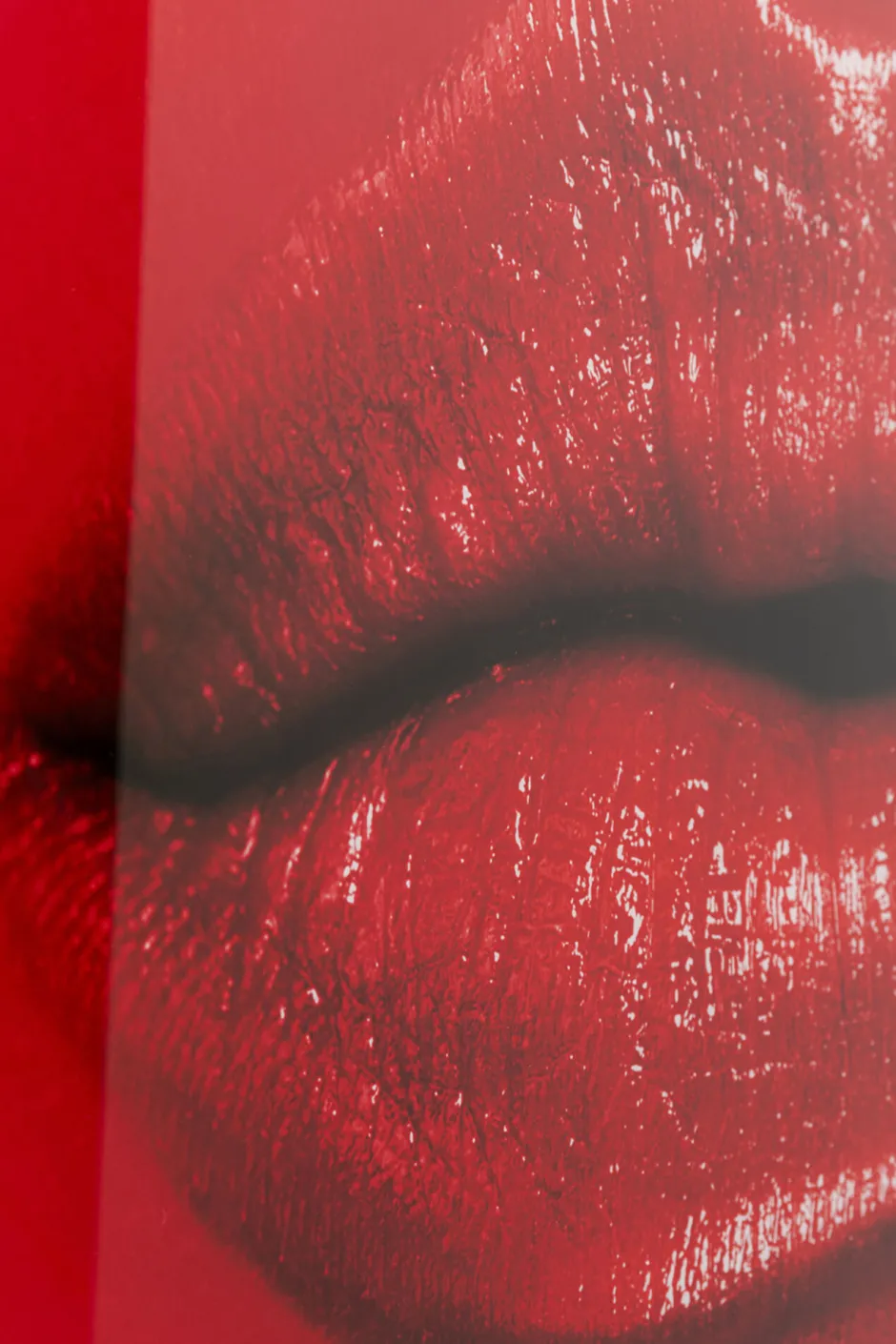 KARE Glasbild Red Lips 120x80cm