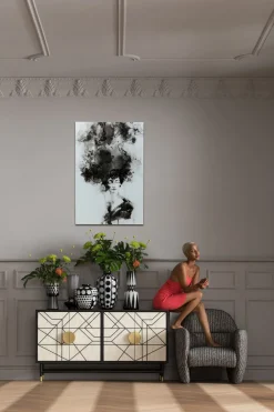 KARE Glasbild Smokey Hair 100x150cm