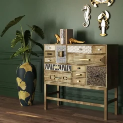 KARE Highboard Chalet Gold 13 Schübe