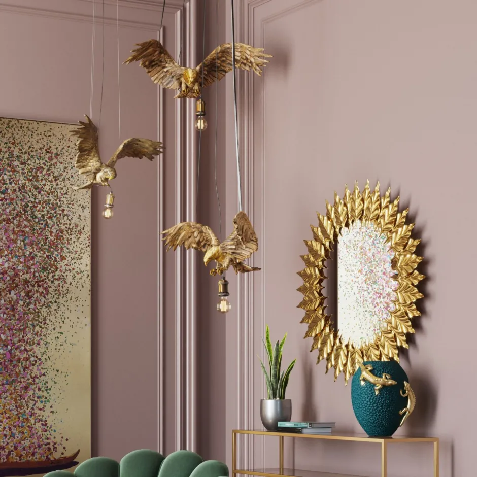 KARE Hängeleuchte Animal Owl Gold 60cm