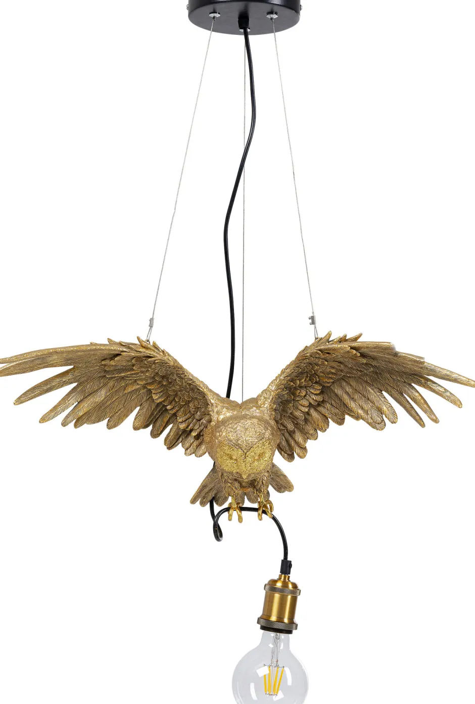 KARE Hängeleuchte Animal Owl Gold 60cm