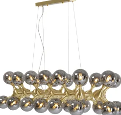 KARE Hängeleuchte Atomic Balls Brass 140cm