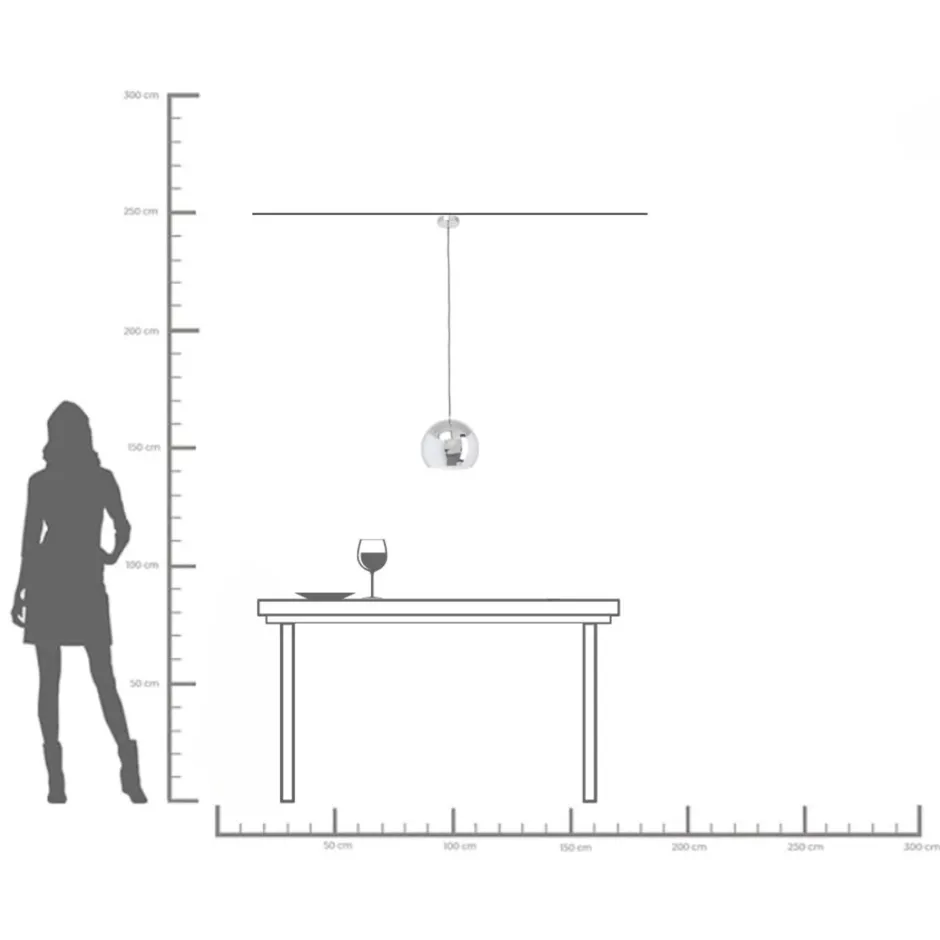 KARE Hängeleuchte Caldaia Silber Ø25cm