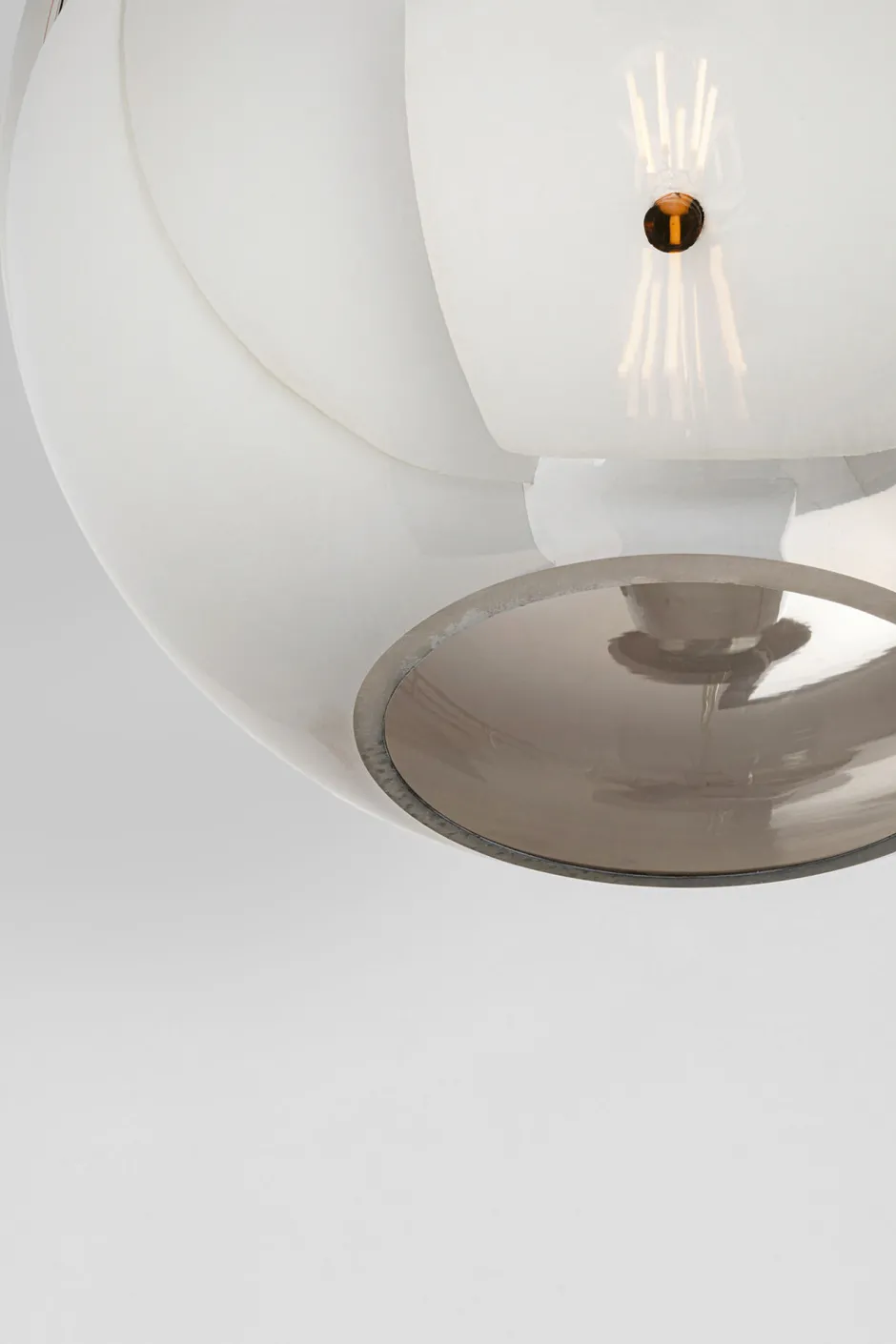 KARE Hängeleuchte Caldaia Silber Ø35cm