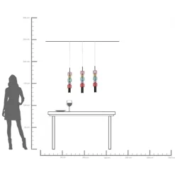 KARE Hängeleuchte Candy Bar Colore 70cm
