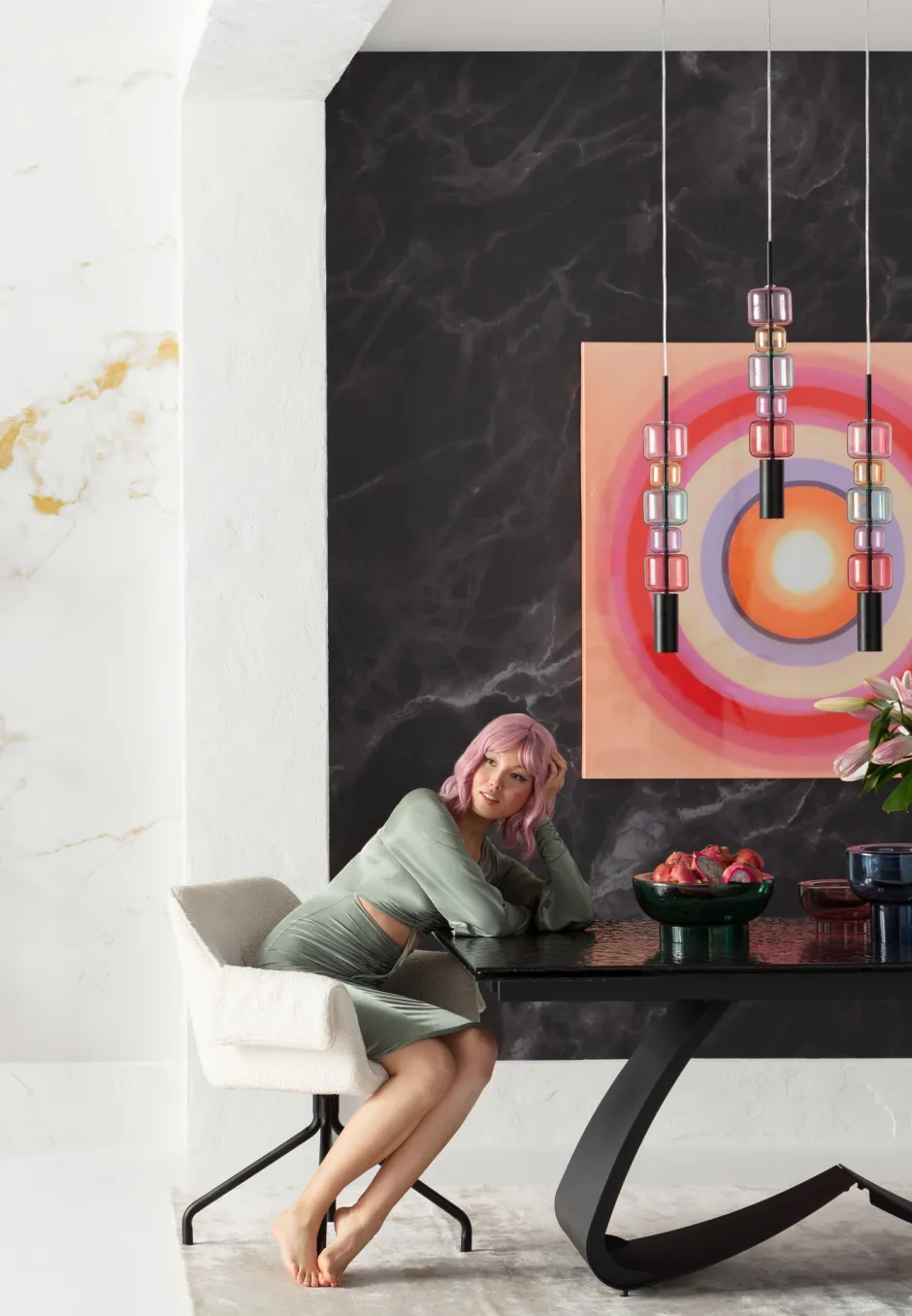 KARE Hängeleuchte Candy Bar Colore 70cm