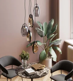 KARE Hängeleuchte Diamond Fever Spiral Schwarz Ø42cm