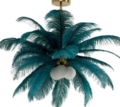KARE Hängeleuchte Feather Palm Grün Ø87cm