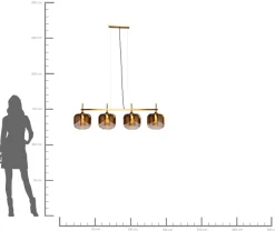 KARE Hängeleuchte Golden Goblet Quattro Ø25cm