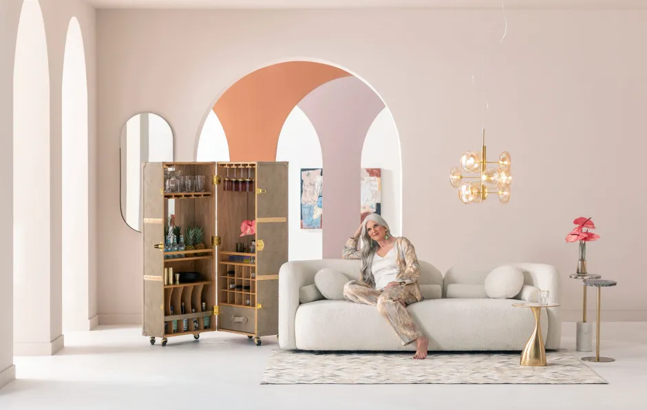 KARE Hängeleuchte Headlight Brass