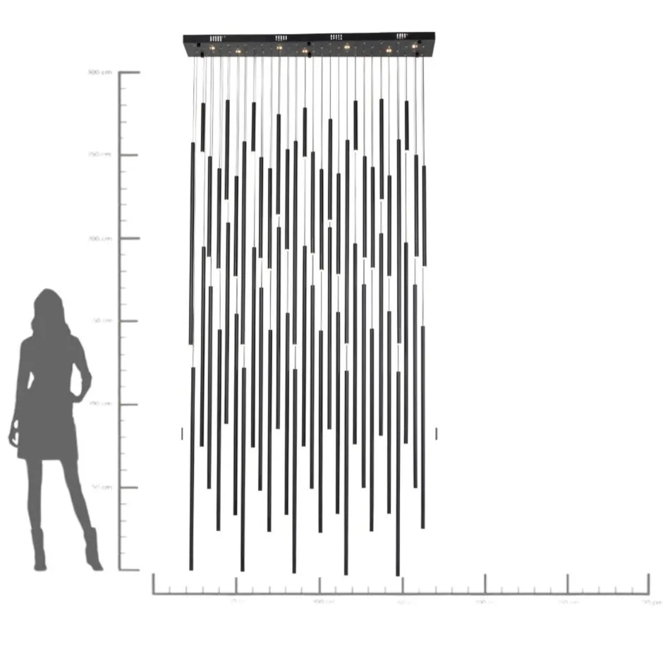 KARE Hängeleuchte Living Vegas Deluxe Schwarz Matt LED