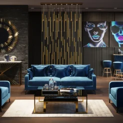 KARE Hängeleuchte Living Vegas Deluxe Brass LED