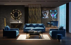 KARE Hängeleuchte Living Vegas Deluxe Brass LED