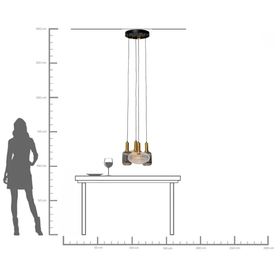 KARE Hängeleuchte Lobby Quattro Ø50cm