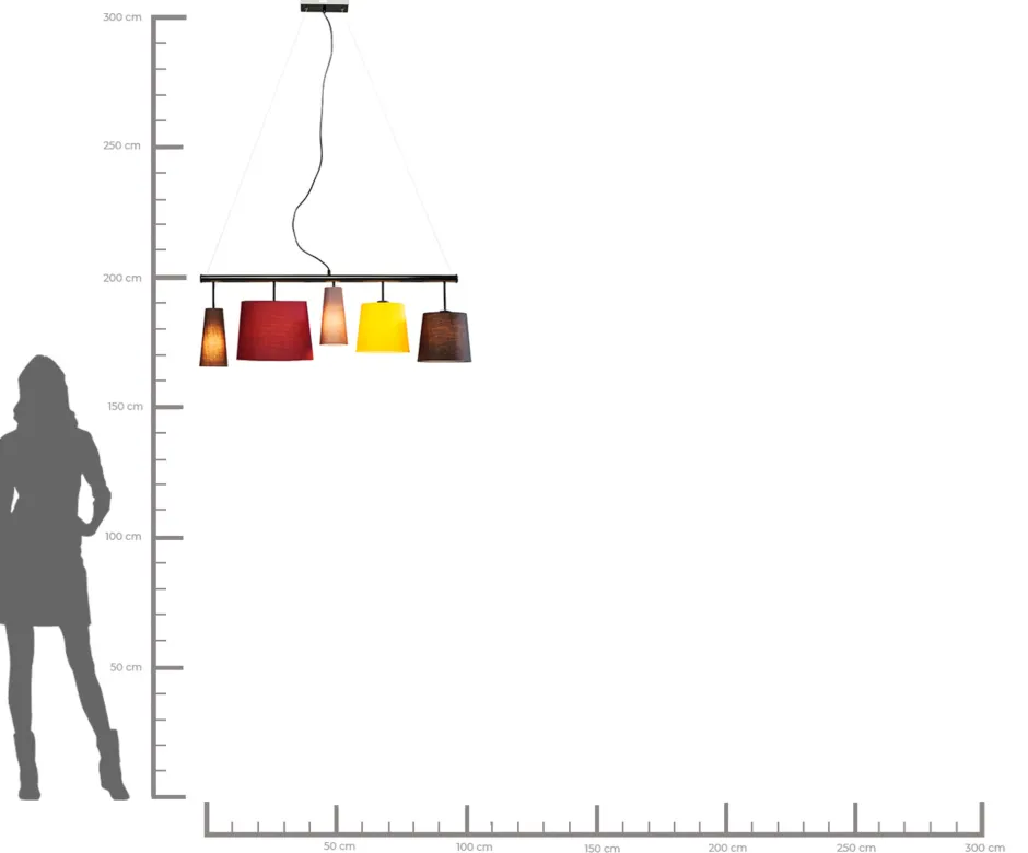 KARE Hängeleuchte Parecchi Colore 100cm