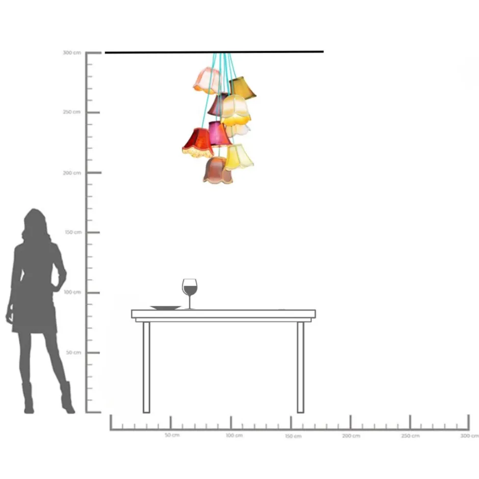 KARE Hängeleuchte Saloon Flowers 9