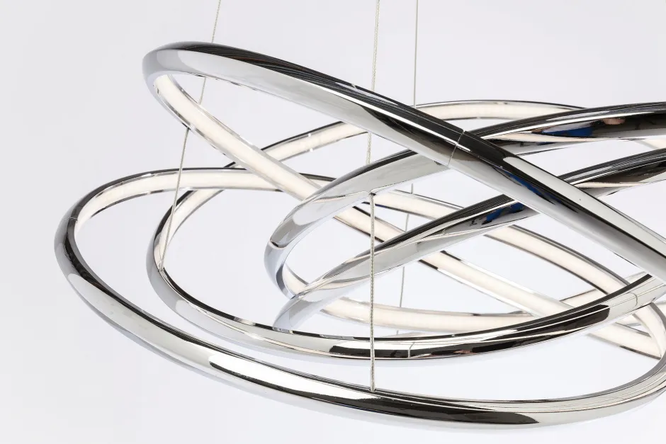 KARE Hängeleuchte Saturn LED Chrome Big