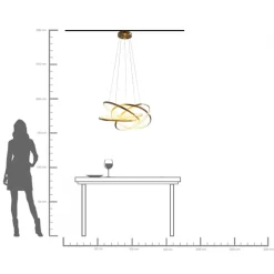 KARE Hängeleuchte Saturn LED Gold Big