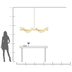 KARE Hängeleuchte Scala Balls Brass 155cm