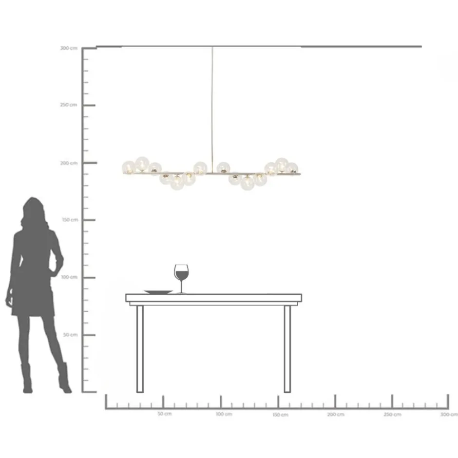 KARE Hängeleuchte Scala Balls Chrome 155cm
